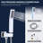Shower System Shower Faucet Combo Set Wall Mounted With 10" Rainfall Shower Head And Handheld Shower Faucet, Chrome Finish With Brass Valve Roughin-126618558