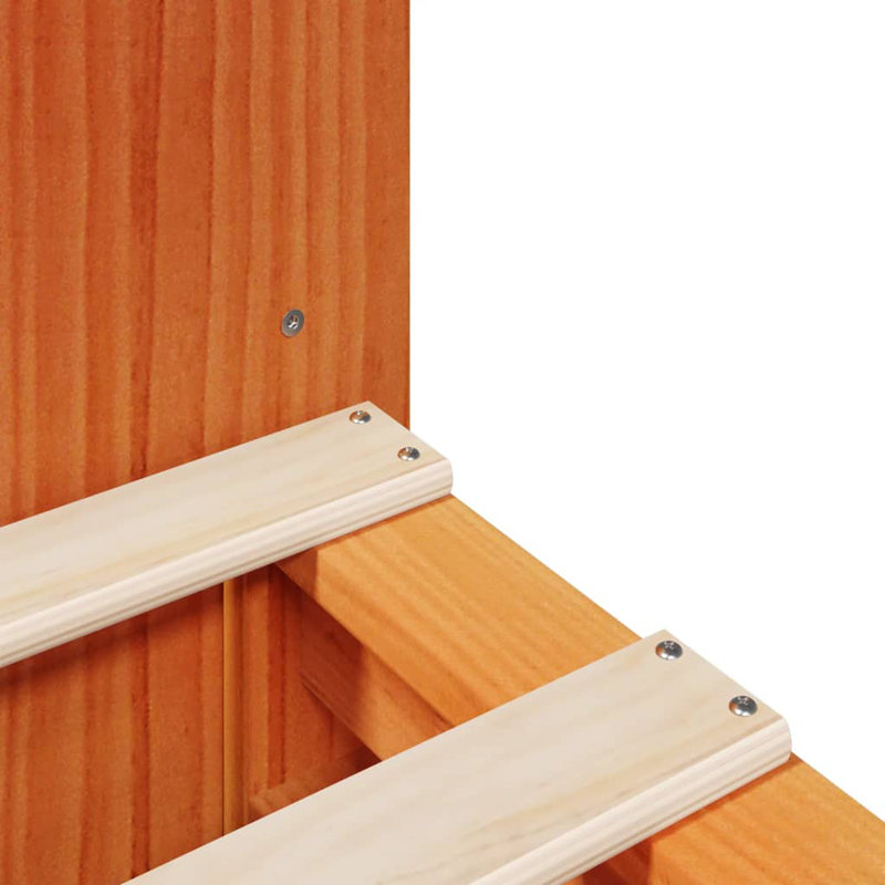 Bridey Solid Wood Bed, Wax brown, 135 x 190cm