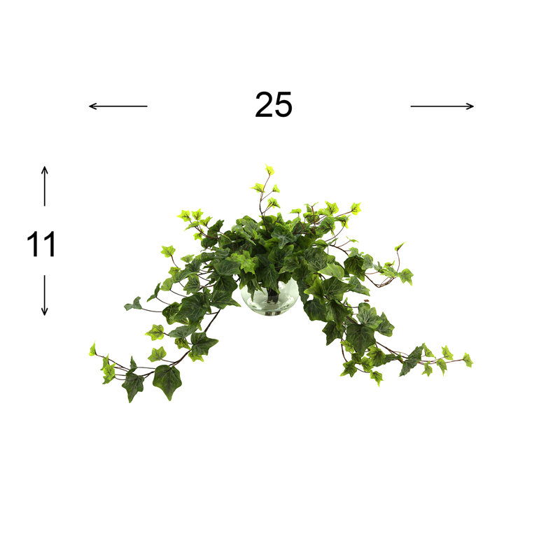 Jenner Faux Ivy Plant in Glass Vase