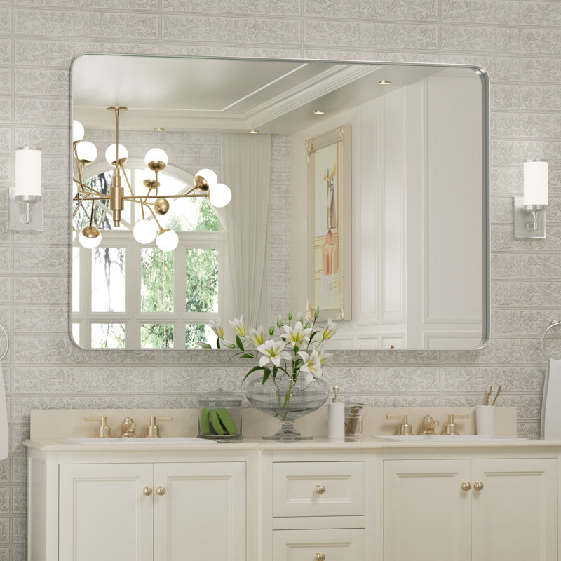 Miroir de salle de bain Morelock, Noir, 40 po x 30 po