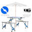 Table de pique-nique pliante avec trou pour parasol Outsunny
