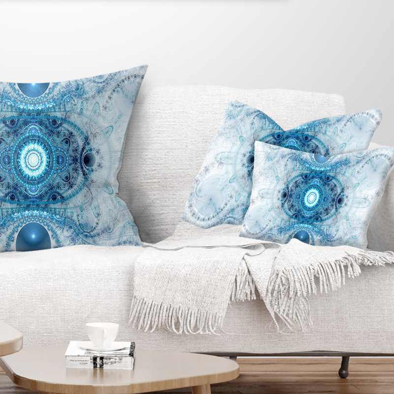 Coussin lombaire à motif fractal clair Abstract