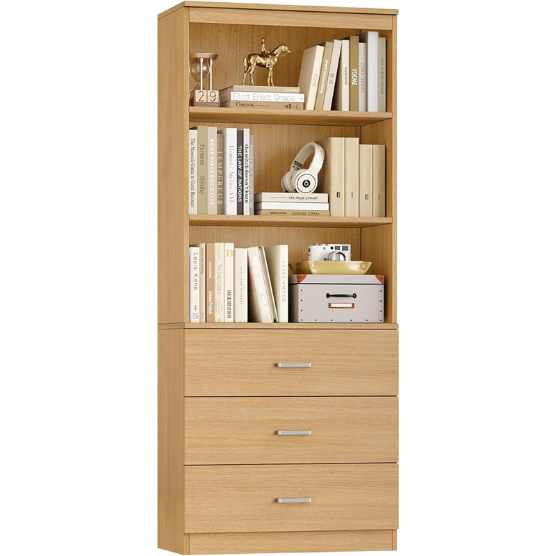 Bibliothèque en bois à 3 niveaux