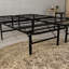 Base de lit plateforme en acier noir - structure, installation en 5 minutes, hauteur de 14 pouces, base de matelas entièrement compatible, surélevée, surélevée, assemblage d'outils, supporte jusqu'à 2000 livres, sans sommier-130574714