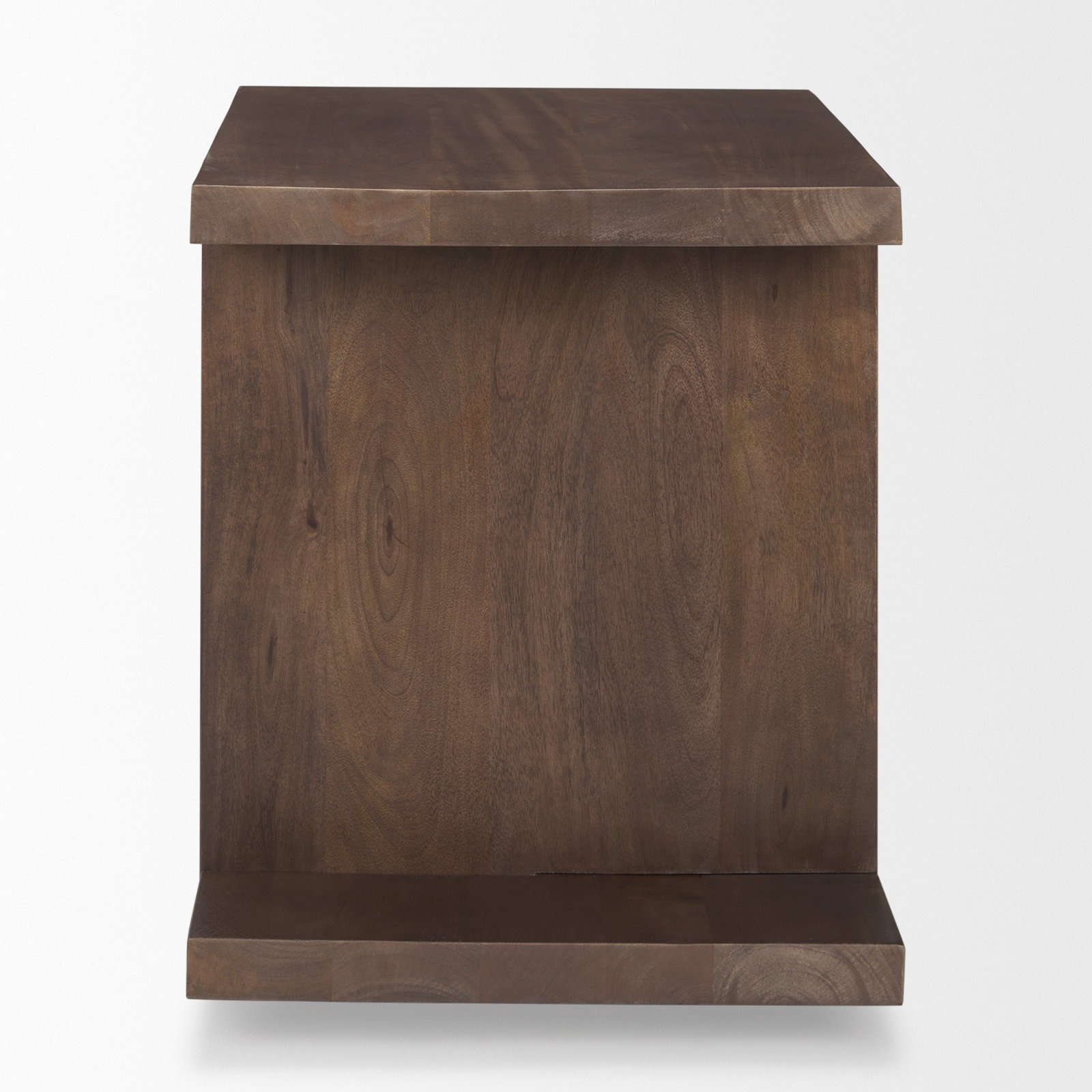 Kerrin Solid Wood End Table, Medium Brown