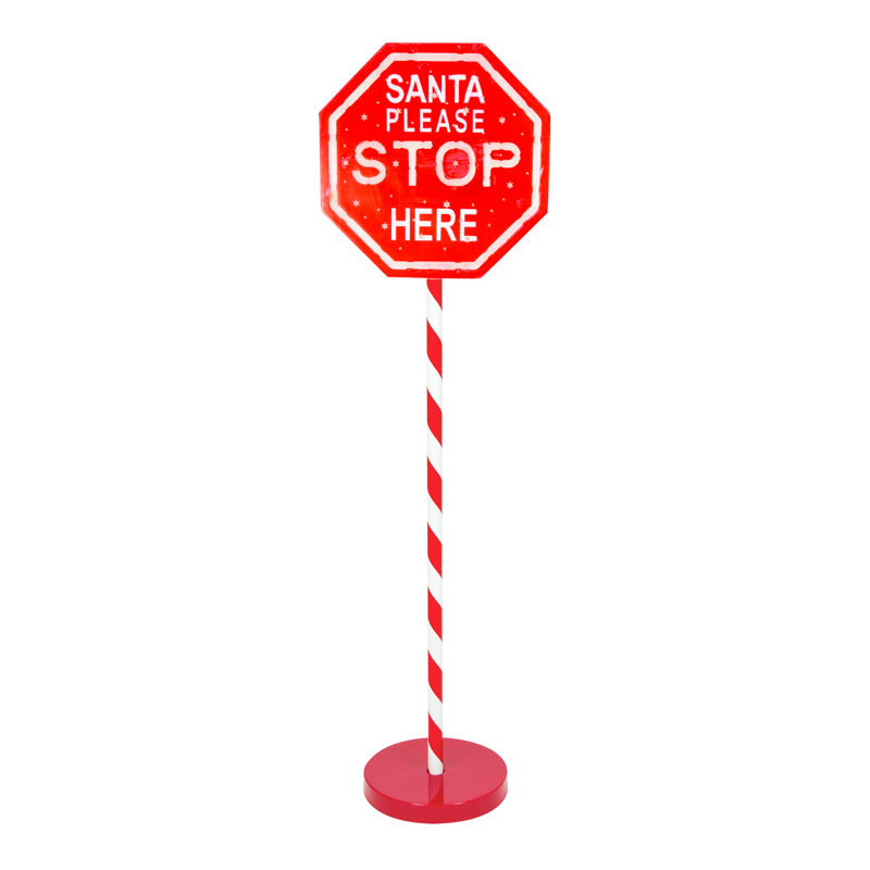 Santa Please Stop Here Sign
