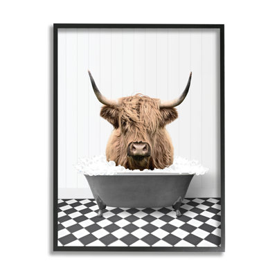 " Cattle In Checkered Bathroom "
