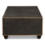 Table basse en cuir chagrin 