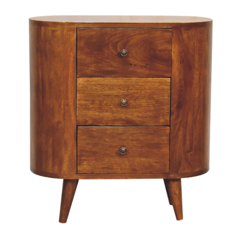 Urias Solid Wood 60cm W 3 - Drawer Chest of Drawers, Brown