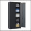 Armoire de rangement en métal avec portes et 4 tablettes