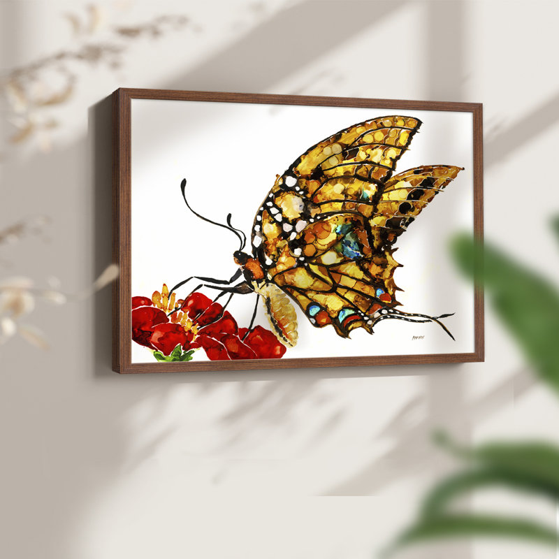 Wings II -Framed Print - Restickable, Noyer, H 11 po x l 14 po