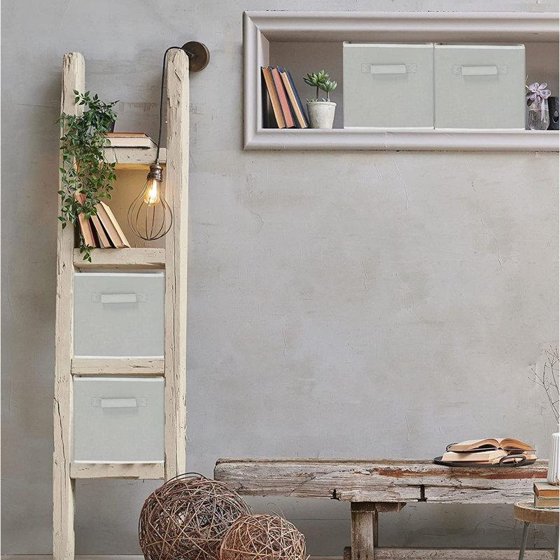 Ensemble de bacs de rangement en tissu, gris