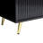 Mercer41 16 Colors Led Rectangle High Gloss Coffee Table With Metal Legs, 41.3"w Fluted Wood Coffee Table With 3 Open Storage Shelves-256177826