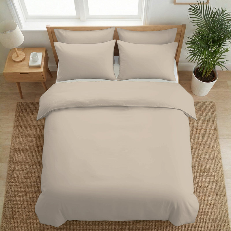Hotel Style 400TC Egyptian Cotton Extra Long Staple Duvet Cover Set – Ultra Soft, Breathable with Secure Zipper Closure