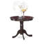 5 Piece Dinette Set for 4 Includes a Round Kitchen Table with Pedestal and 4 Dining Chairs, 36x36 Inch, Cappuccino-1068918141-1029473377