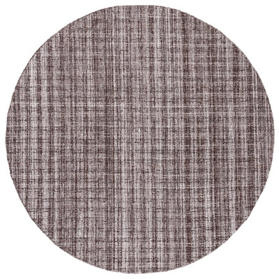 Nathasia Abstract Hand Tufted Wool/Cotton Plaid Rug in Brown/Gray