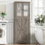 Armoire de rangement de 66,9 po de hauteur avec portes en verre-1617312900
