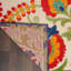 Tapis intérieur/extérieur Bernia floral ivoire/rouge/vert-62732045