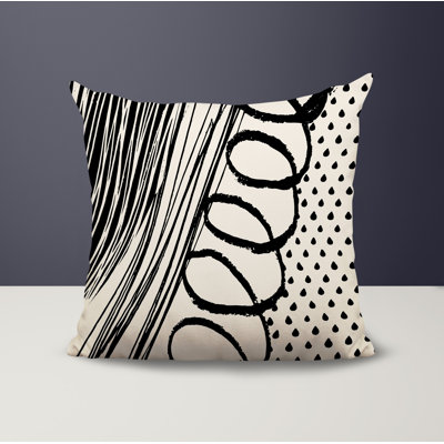Toba Abstract Reversible Indoor/Outdoor Square Pillow