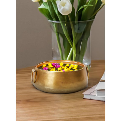 Kenmare Handmade Stainless Steel Metal Decorative Bowl - Set of 1
