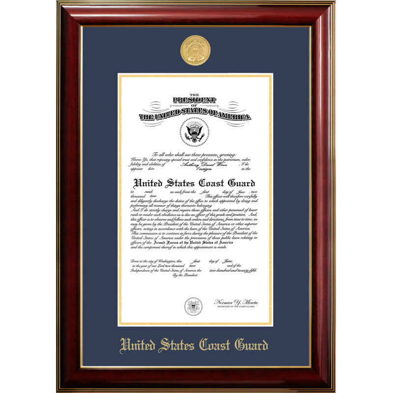 Coast Guard Certificate Classic Picture Frame, 8" x 10"