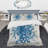 Geometric Blue Spots - Modern & Contemporary Duvet Cover Set - Microfiber Polyester-38758685