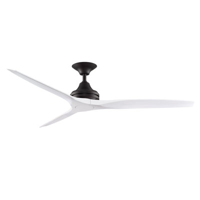 Spitfire 60 inch Indoor/Outdoor Ceiling Fan - Dark Bronze with White Washed Blades