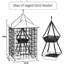 Mangeoire pour oiseaux en cage à l'épreuve des écureuils avec 2 tasses de graines et une tasse de vers de farine