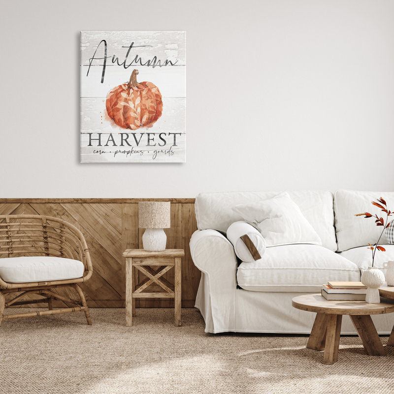 Récolte d'automne - Style rustique de saison, Toile tendue, H 40 po x l 30 po x P 1,5 po