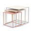 TABLES S / 3 BLUSH / GRIS MÉTAL