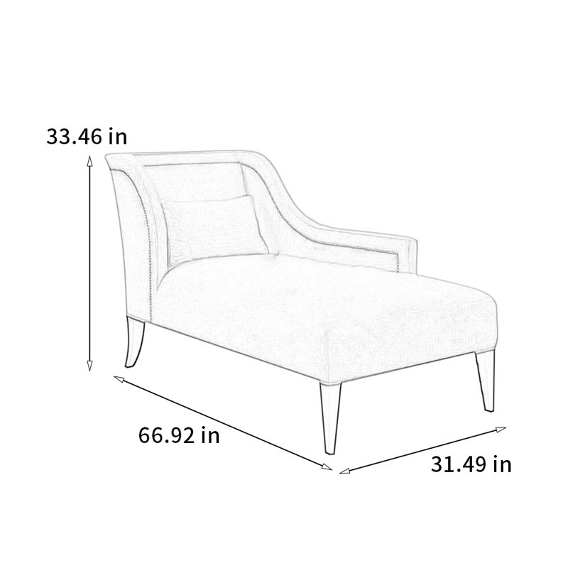 Chaise en pin élégante, luxueuse et confortable, Orienté à gauche (vu de face)