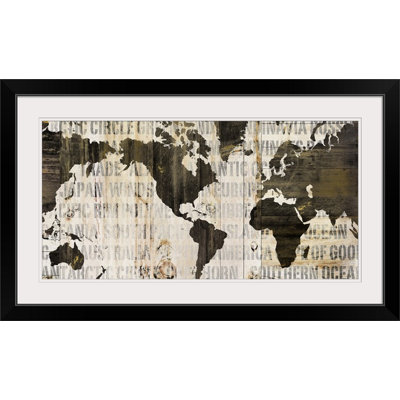 " Crate World Map Neutral " by Sue Schlabach