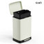 17.2 Gallon / 65 L Rectangular Stainless Steel Step-On Trash Can with Lid, Hands-Free, Dual-Mode Lid Lock, Anti-Fingerprint Coating, Silent Soft-Close Lid, Removable Inner Bucket, Waterproof Waste Bin for Household & Commercial Multi-Scenario Use-130918146