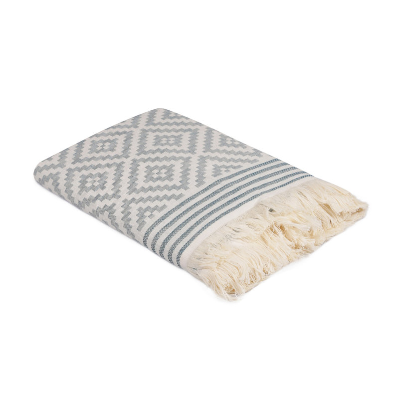 Serviette de plage 100% coton Lawlor, Vert