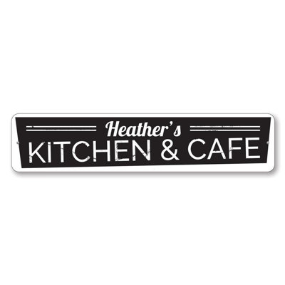 Kitchen And Cafe Aluminum Sign