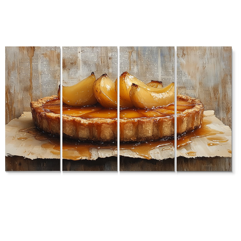 «Brown Tarte Tatin Accents with Grey I - Desert», reproduction d'art murale, H 32 po x l 64 po
