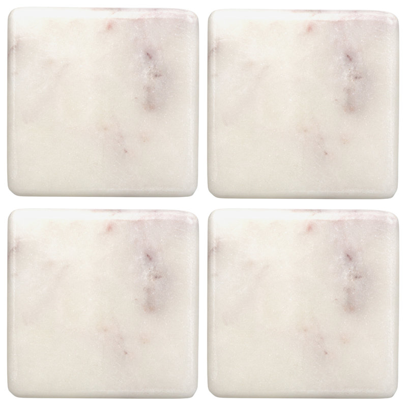 Marble Square 4 Piece Coaster Set