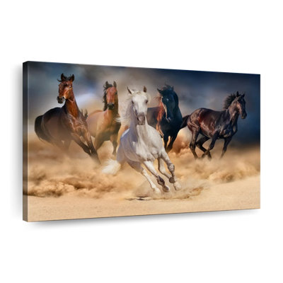 Courir sur un cheval, impression sur toile