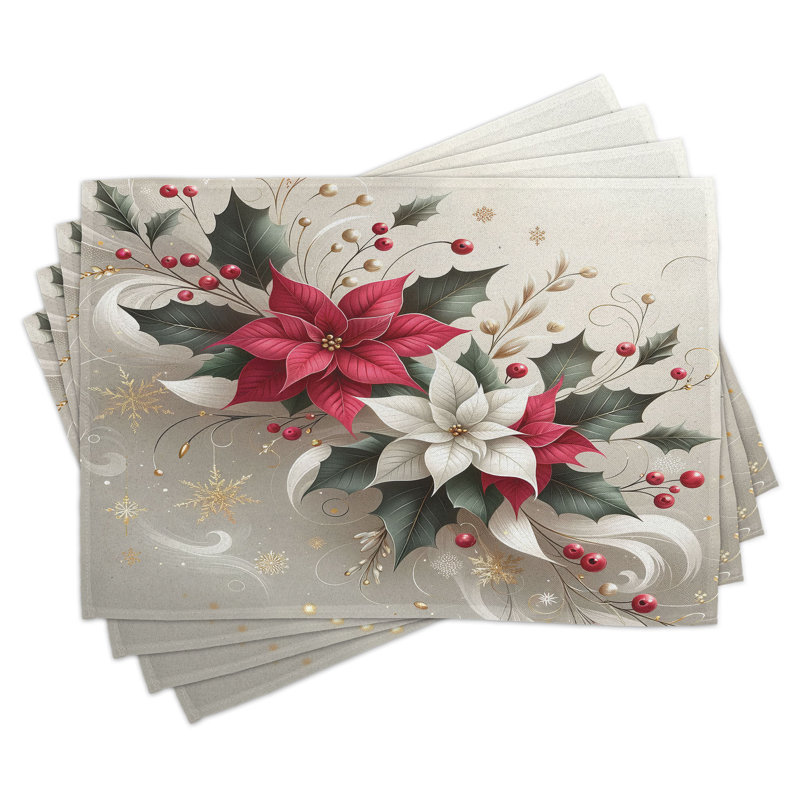 Ensemble de 8 napperons de Noël East Urban Home