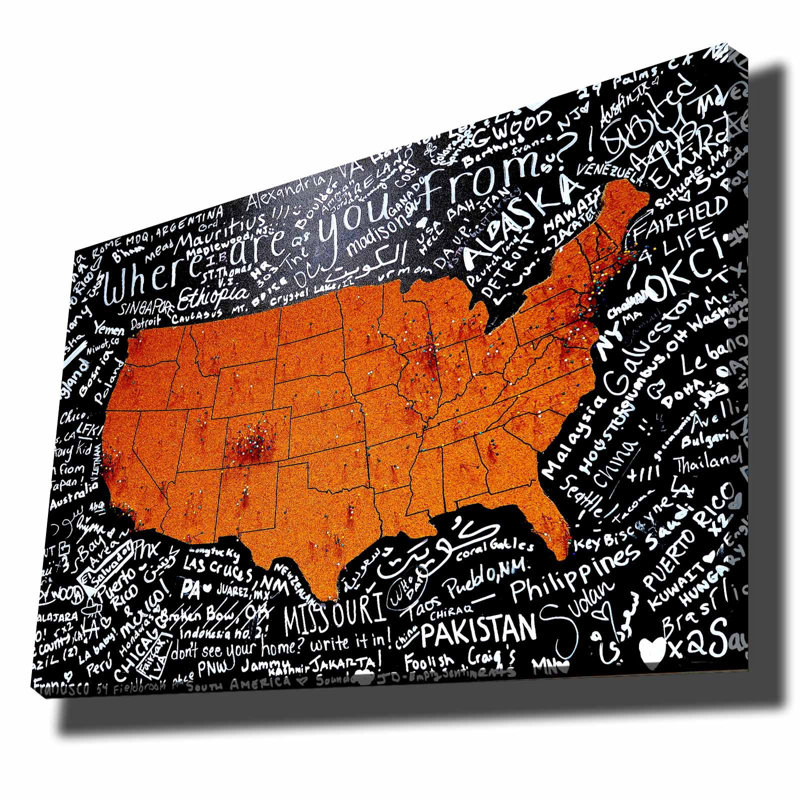 Stunning Decorative Canvas Painting, Orange, White & Black, 27.6 x 39.4 inches | 100% Canvas (Thickness: 0.1 inches) & 100% Pine Wood Frame (Thickness: 0.9 inches) | Perfect for Home Décor & Modern Art Lovers