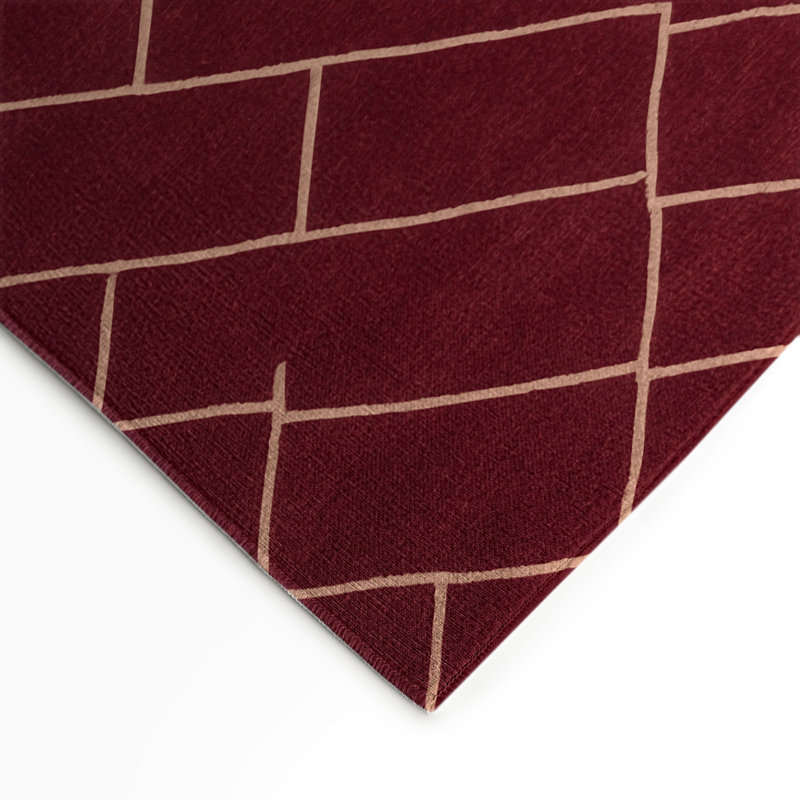Tapis rouge intérieur et extérieur Trellis, Rectangle 5 pi x 7 pi
