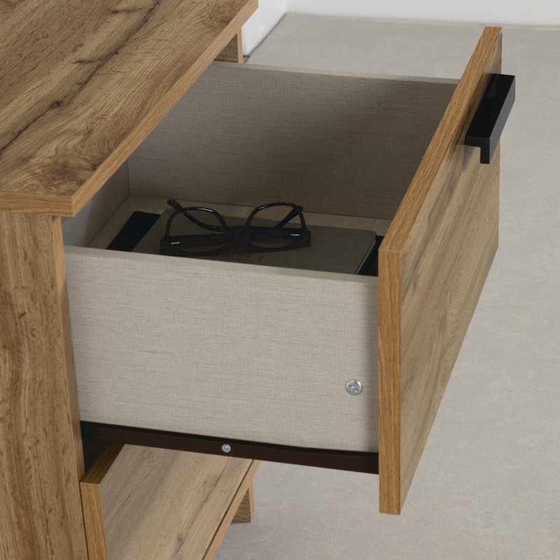 Nordik Oak 2-Drawer Scandinavian Nightstand