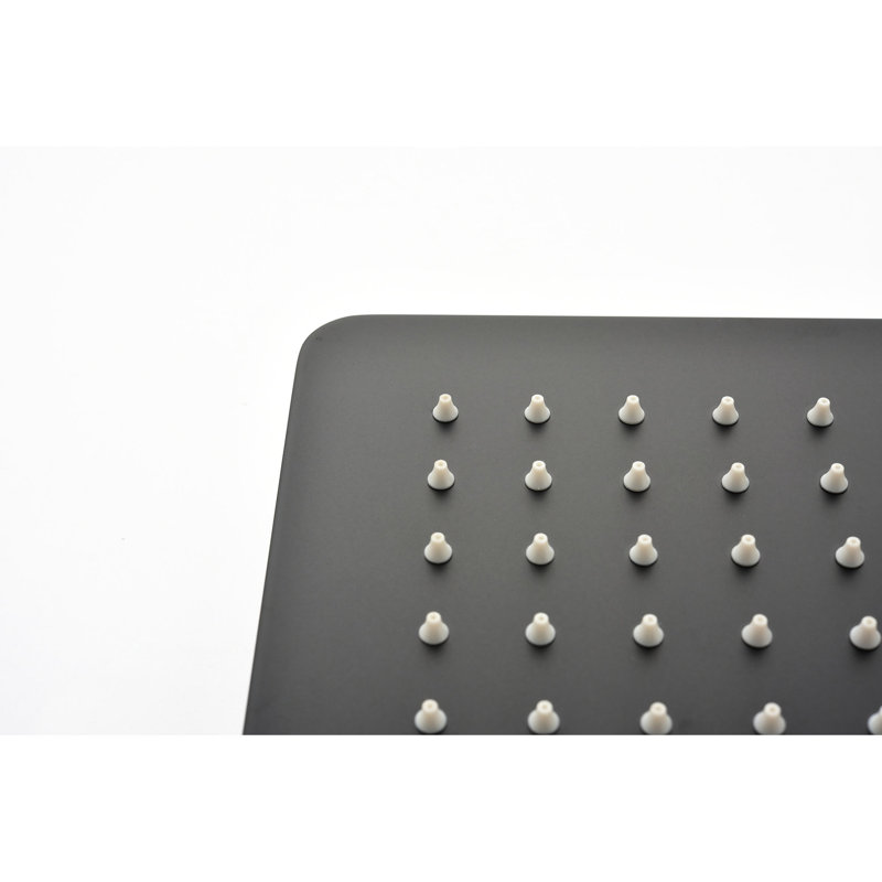 12" Rain Shower Head Wall Mount Matte Black - Self-cleaning Nozzle For Luxurious Shower, Compatible With All Standard Arms, Complies American Pipe Connection Protocols And Bath Experience, Works