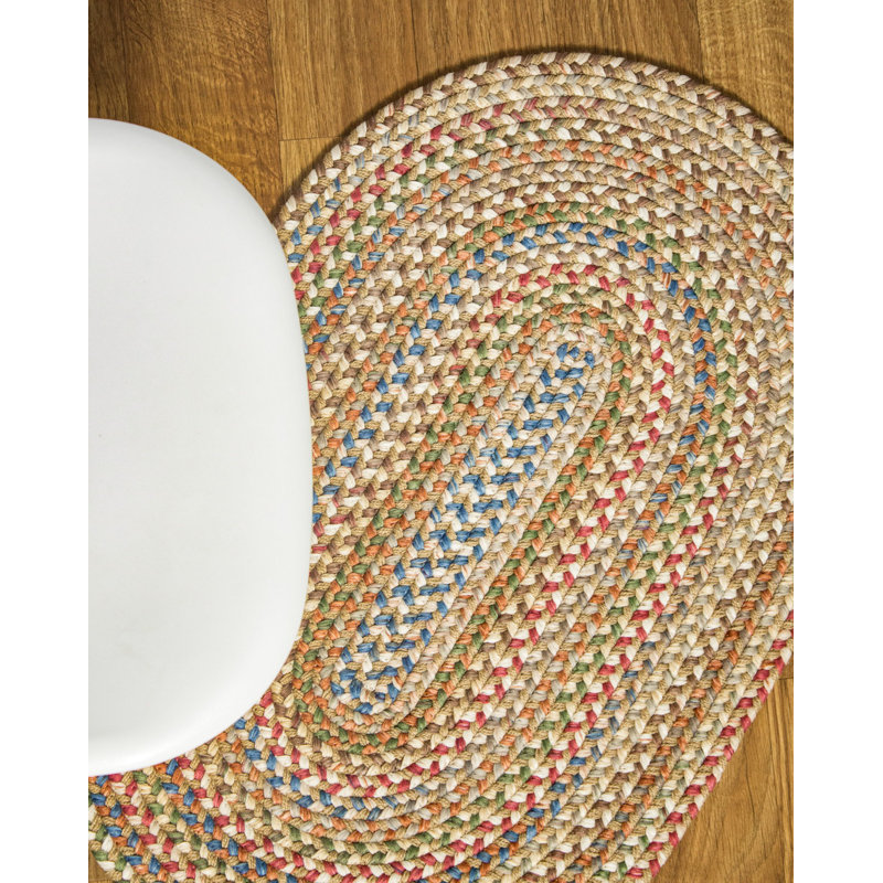 Tapis tressé beige/naturel straw Inbal, Ovale 5 pi x 8 pi