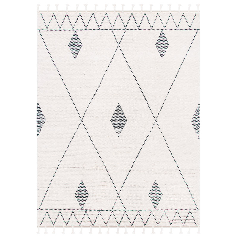 Tapis ivoire / noir Seidel, Rectangle de 10 pi x 14 pi