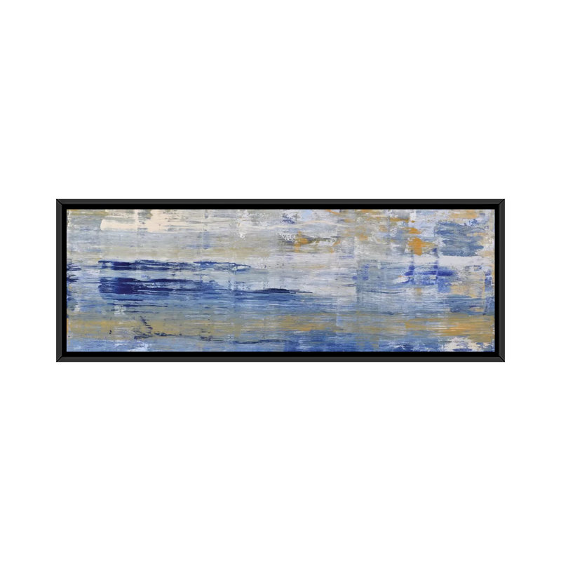 «River», reproduction d'art sur toile tendue, H 12 po x l 36 po x P 1,5 po, Toile avec cadre noir