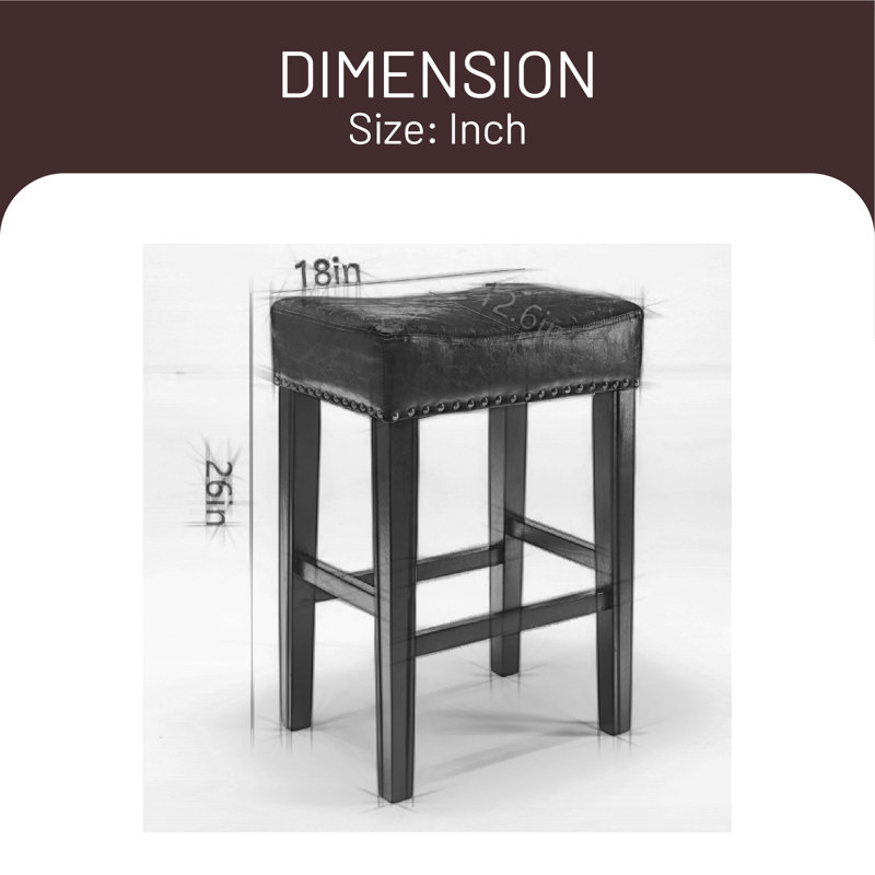 Tabouret de comptoir 26 po Cantrall, Noir, Brun