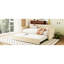 Lit de jour simple beige avec lit gigogne escamotable - Lit multifonctionnel pour toute occasion-667602913