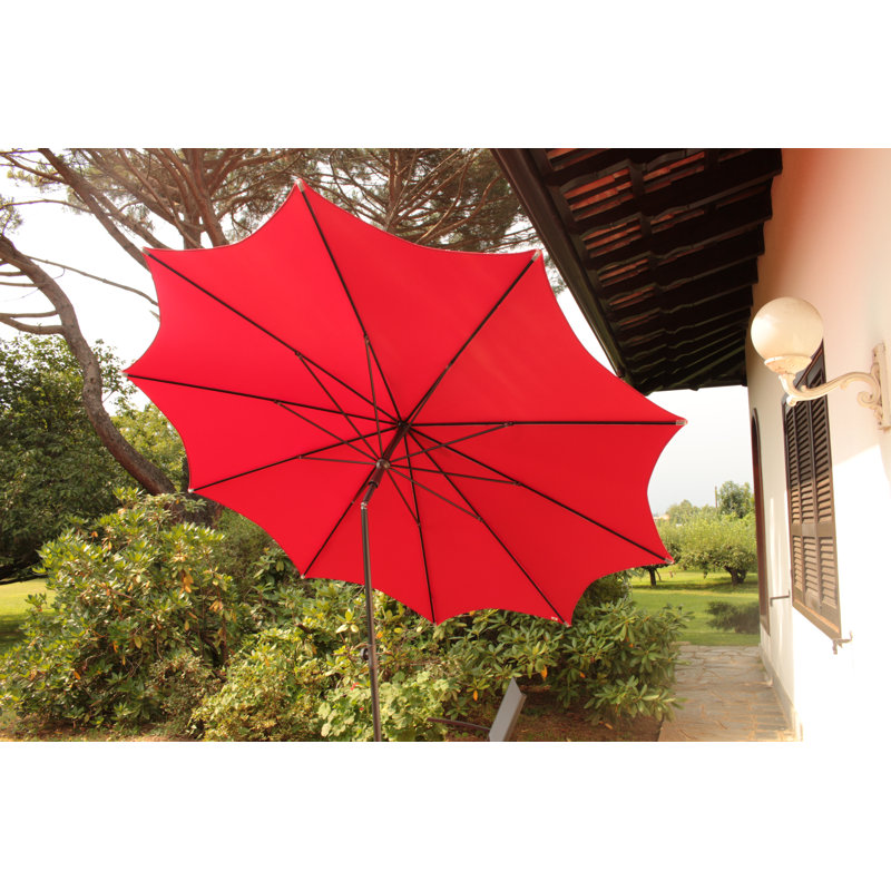 240cm Tilt Beach Parasol, Red
