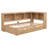 Twin Daybed With Storage Cabinets And Trundle - Structure Built-In Outlets Wood Frame-1999388535